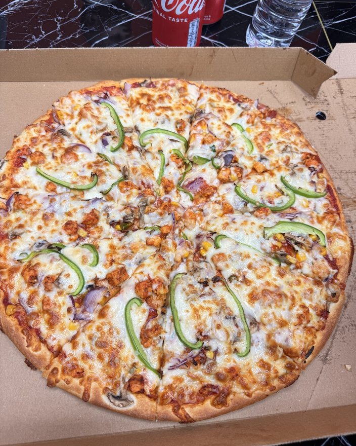 Pizza fresh from the oven