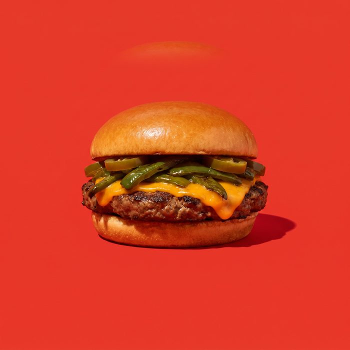 Naga cheese and chilli burger